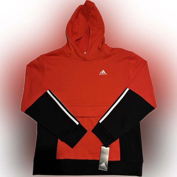 NWT ADIDAS - Red & Black Hoodie - Picture 1 of 4